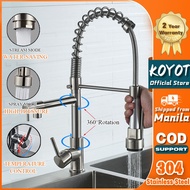 ◎KOYOT 304 Stainless Steel Pull Out Kitchen Faucet for Sink Water Saving Tap