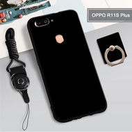 Casing for OPPO R11S Plus Silicon Soft Ruber Phone Case (Black)