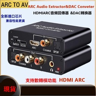 HDMI (ARC) To AV Digital Analog 3.5 Speaker ARC AUDIO Return Transmitter DAC Converter Optical Fiber