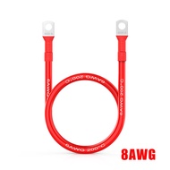 CONEPY Battery Power Inverter Cables 2AWG 4AWG 6AWG 8AWG Silicone Tinned Copper Wire M6/8/10 For Sol