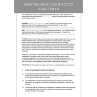 INDEPENDENT CONTRACTOR AGREEMENT