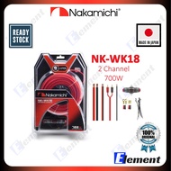 Nakamichi NK-WK18 - AMPLIFIER INSTALLATION KIT | 8GA Wiring 2 channel 700W | Woofer | 8 GA Cable