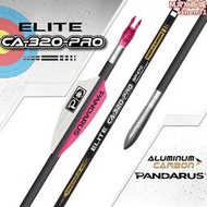自主品牌ELITE潘神CA320梭形 錐形碳包鋁競技複合弓反曲專業箭支