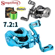 Sougayilang Reel BC 7.2:1 Aluminum Spool Max 10kg Casting Fishing Reel
