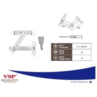 300VS - VSP-SUS304-LM KRT Safety Hinge with Key 2Bar 4" x 2.0mm