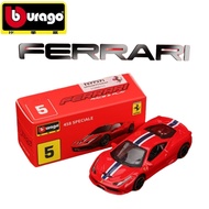 Bburago Ferrari 458 Speciale No.5 Red 1:64 Die-Cast Alloy Model Car – Authentic Supercar Collectible