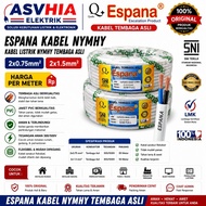 ESPANA Strandedkabel listrik 2 x 0.75 2 x 1.5 2x0.75 2 x 1.5 NYMHY HY Cable 2x1.5mm 3x1.5mm Meter