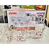 TEA POT SETS/TEA POT GLASS/GLASS CUP/PYREX COUNTRY ROSE