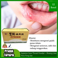Superior Sore Throat Powder Shuang Liao Hou Feng San Obat Herbal China Meredakan Sariawan Panas Dala