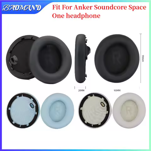 Replacement Earpads for Anker Soundcore Space One Headset Headphones Leather Sleeve Earphone Earmuff
