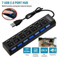 7-Port LED USB Hub พร้อมสวิตช์แยก; 4-Port USB Hub พร้อมสวิตช์แยก; USB Adapter Hub Multi-Port Outlet 