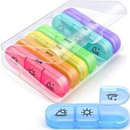 Travel Pill Box, Portable Daily Pill Case, Compact Weekly Travel Pill Box, Portable Pocket Pill Box,