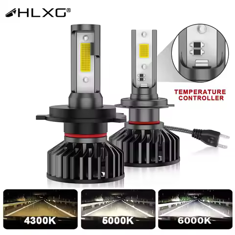 2Pcs LED H4 H7 Car Headlights CANBUS 6500W H8 H9 H11 LED Bulbs 9005 HB3 9006 HB4 Led Lights 4300K 50