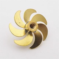 CIVMVO RC Boat Propeller 7-Blades M4 28mm Copper Props, For RC Boat Scale Marine Aircraft Carrier Su
