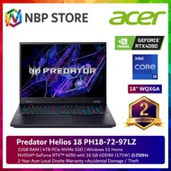 Acer Predator Helios 18 PH18-72-97LZ 18" WQXGA 250Hz Gaming Laptop ( I9-14900HX, 32GB, 4TB SSD, RTX4090 16GB, W11 )