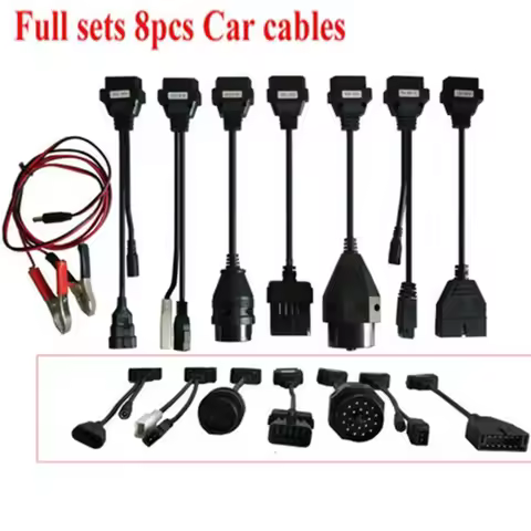 Full Set 8pcs Car obd2 cables Diagnostic obd Cables For Delphi DS150 DS150E TCS CDP Multidiag PRO Au