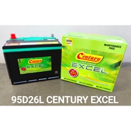 [ Installation Provided ]  95D26L | NS70L | D26R | D26L ] CENTURY EXCEL  | Car Battery Bateri Kereta
