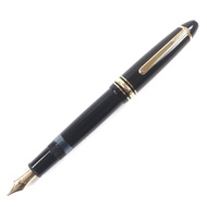 【5積分】成色極佳▼MONTBLANCMeisterstück 146 鋼筆，14K B 尖，白星，黑金配色，德國製造，男士款