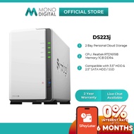 Synology DS223j / DS223 2-Bay NAS DiskStation Home Cloud Storage Data Backup - 2Y Warranty
