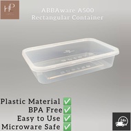 50 Sets of the ABBA A500 Rectangular Container with Lid ABBAware ABBA ware Plastik Bekas A 500ml Disposable Plastic Box