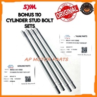 100% ORIGINAL SYM EBONUS BONUS110 SPORT BONUS EX5 CLASS1 CYLINDER STUD BOLT SETS 4PCS 90032-VA1-0002