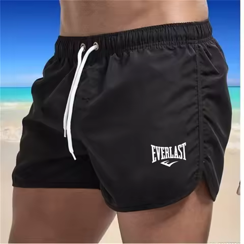 EVERLAST Men's Sports Shorts Summer Quick Dry Breathable Mesh Fitness Running Shorts Swimming Vacati