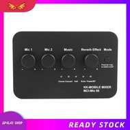 [ap4l43.] Digital Audio Sound Machine AUX IN/OUT BT Connection Dual Mic Inputs Karaoke Sound Mixer f
