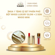 [BUY 1 GET 2 FREE] Whoo Luxury Glow pressed powder Set + 2 mini Whoo lipsticks | Limited Edition | 1