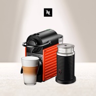 Nespresso 膠囊咖啡機 Pixie紅+Aero3黑色奶泡機