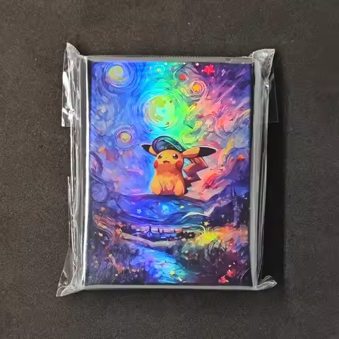 66X91Mm 64Pcs/set PTCG Starry Sky Gengar Card Sleeve Color Flash OPCG WS PTCG Card Protective Cover
