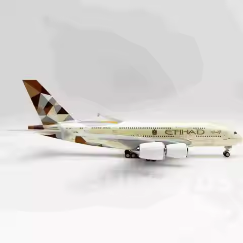 Airbus 380 Etihad Airlines 30CM A380 1/240 Scale Diecast Resin Aircraft Model Plane Airplane kit (wi