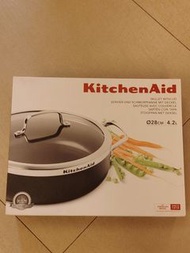KitchenAid雙耳深煎鍋(配蓋) 28cm/4.2L