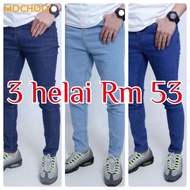 [Mocholy] 3helai Rm50 Man SKINNY JEANS UNISEX jeans MATERIAL HIGH 3 QUALITY JEANS Fashionable Super 