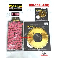 Rantai JRP (PINK) Sprocket JRP (GOLD 428) Set Yamaha SRL115-Fi JRP Thailand