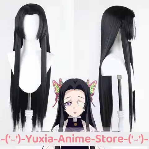 Demon Slayer Kanae Kocho Cosplay Wig Anime Game Roleplay Party Costume Prop Synthetic Hair Heat Resi