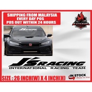 [M STICKERS] JS RACING WINDSCREEND CAR STICKER HONDA JAZZ CIVIC CITY ACCORD TYPE R EG EK FK8 FD FC F