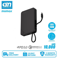 MOMAX IP152 1-Power X Power Bank 3 In 1 3C certified (CCC) 20W PD 10000mAh With Built-in USB-C Cable