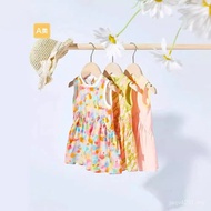New Cute Spring Baby Baby Pastoral Princess Summer Dress Children Girls 2024 Style Dress Sweet AJIM