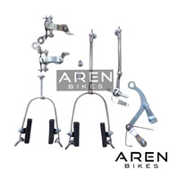 REM SEPEDA ONTHEL ONTEL 28 JAWA JOWO KROM CHROME SET SEPAKET LENGKAP SEPASANG DEPAN BELAKANG KEBO CO