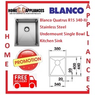 Blanco Quatrus R15 340-IU Stainless Steel Undermount Single Bowl Kitchen Sink