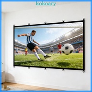 KOK D Rings Fast Setups Foldable Projectors Screen 16 9 Aspect Ratio Polyester Material For Movie An