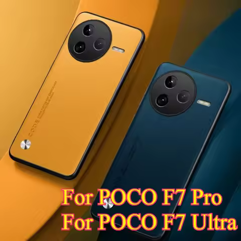 For POCO F7 Ultra Luxury Silicone Leather Cover For Xiaomi POCO F7 Pro X7 Pro Camera Protection Shel