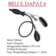 (TERPRIVASI) D700 pump pompa Silikon Vibrator Butt Anal Plug Prostat pria Wanita