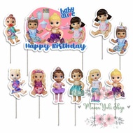Cake Topper, Children's Birthday Cake Decoration, BABY ALIVE DOLL motif, BABY DOLL ALIVE
