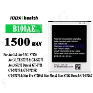 Samsung Galaxy Ace 3 / 4G Lte / Star Plus GT- S7272 S7270 S7275 Model: B100AE Battery 1500mAh