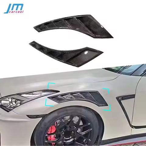 For Nissan GTR R35 350Z 370Z Z33 Z34 2008-2017 Front Fender Air Vent Trim Spoiler Canards Side Fende