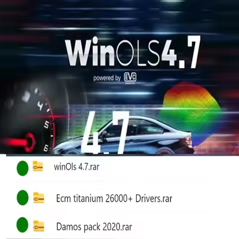 4 in 1 Winols 4.7 Full Activation 108GB Damos Windows 7/10/11 No Virtual Multi-language ECM Titanium
