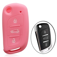 Silicone Car Key Case Cover Shell For Citroen Picasso C5 X7C4 C3 For Peugeot 408 407 308 3008 5008