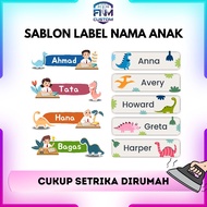 Screen Printing on Children's Name Clothing Labels, Can Request Names, Just Iron Up at Home, Size A5