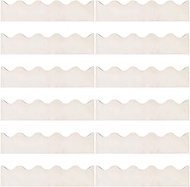 craspire Pack of 12 Untreated Large Wooden Strip with Wavy Edge, 15.7 x 3.5 Inch Decorative Wooden S